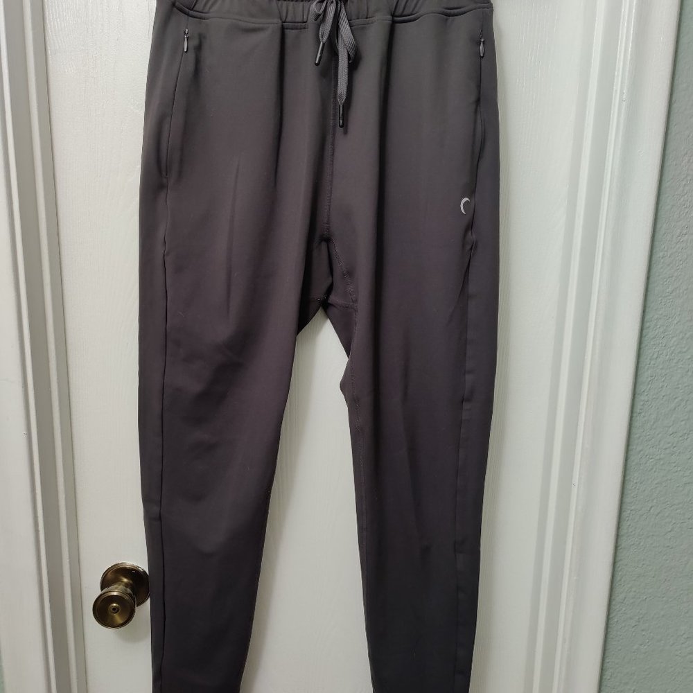 ZYIA Activewear Dark Aubergine Confluence Zipper Joggers (L)